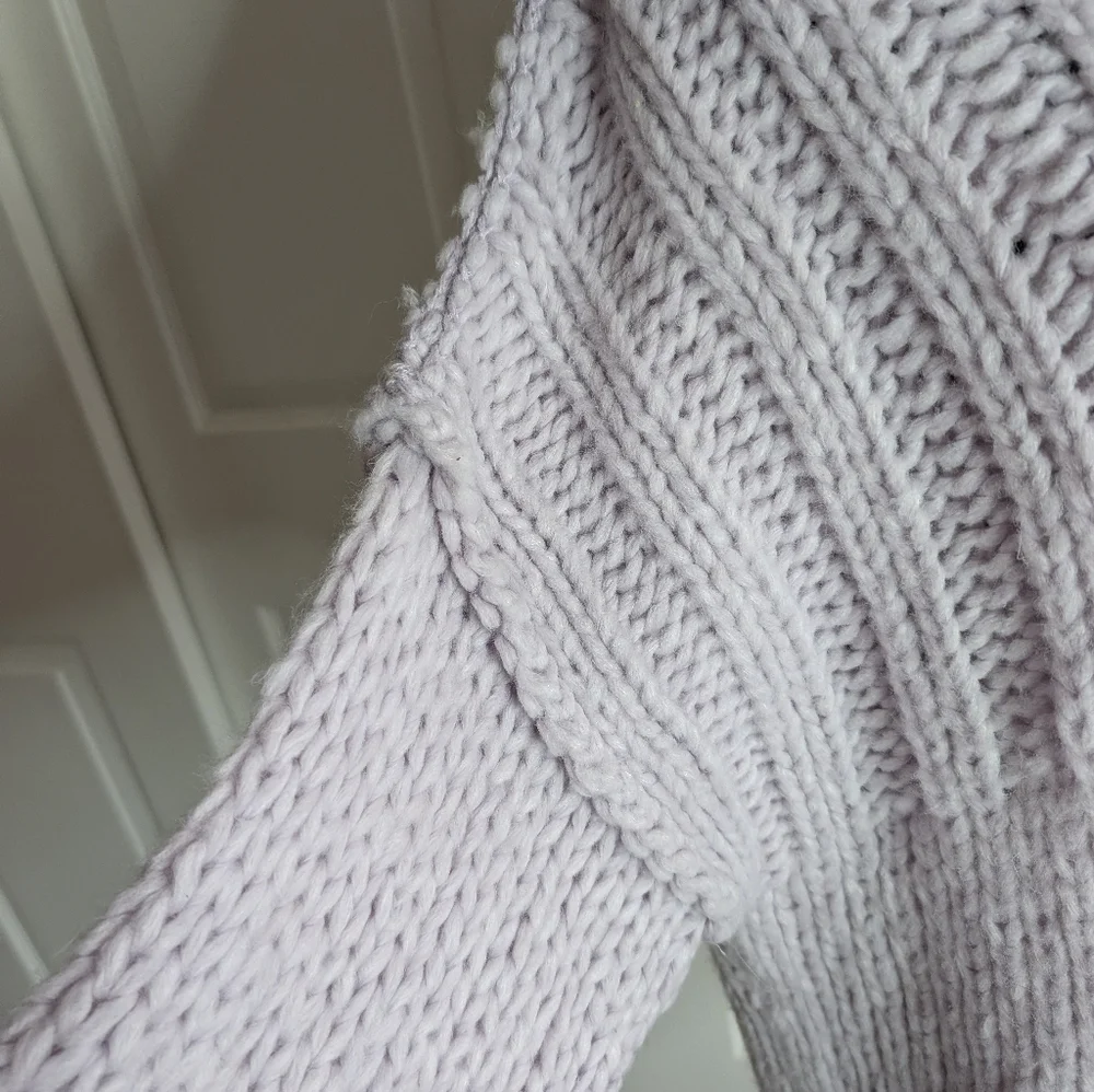 Free People Cozy Lavender Knit Sweater